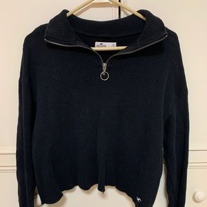 Half zip up black sweater
